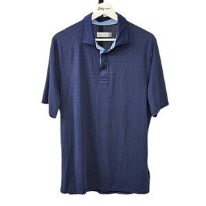 KJUS Mens Golf Stretch Short Sleeve Polo Size Medium Blue Oviinbyrd Golf Club